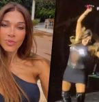 Cantora de 60 anos sofre queda em show e cai quase na plateia; veja VÍDEO