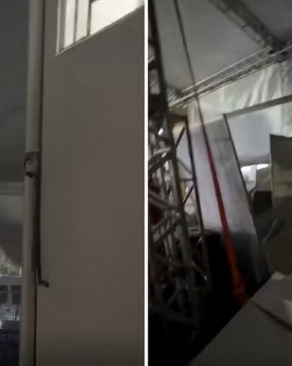 Show é cancelado e público é retirado após vendaval causar danos em estrutura; VEJA VÍDEO