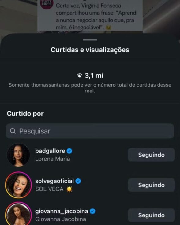 Mãe de Vini Jr. reage a publicação sobre Virginia Fonseca e rumores de reconciliação