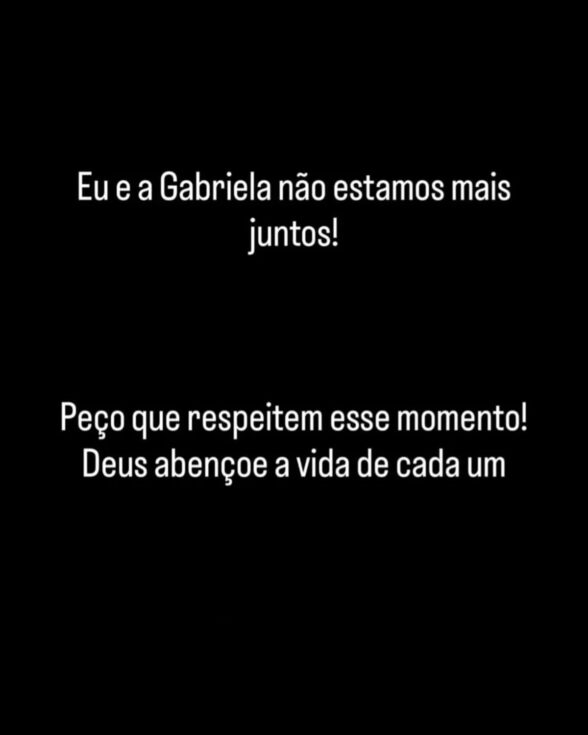 Gabi Martins e Matheus Fidelis colocam fim ao relacionamento pela segunda vez
