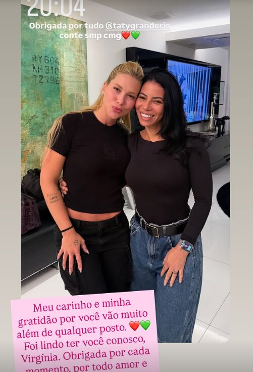 Vice-presidente da Grande Rio se despede de Virginia e ganha resposta: “Conte sempre comigo”